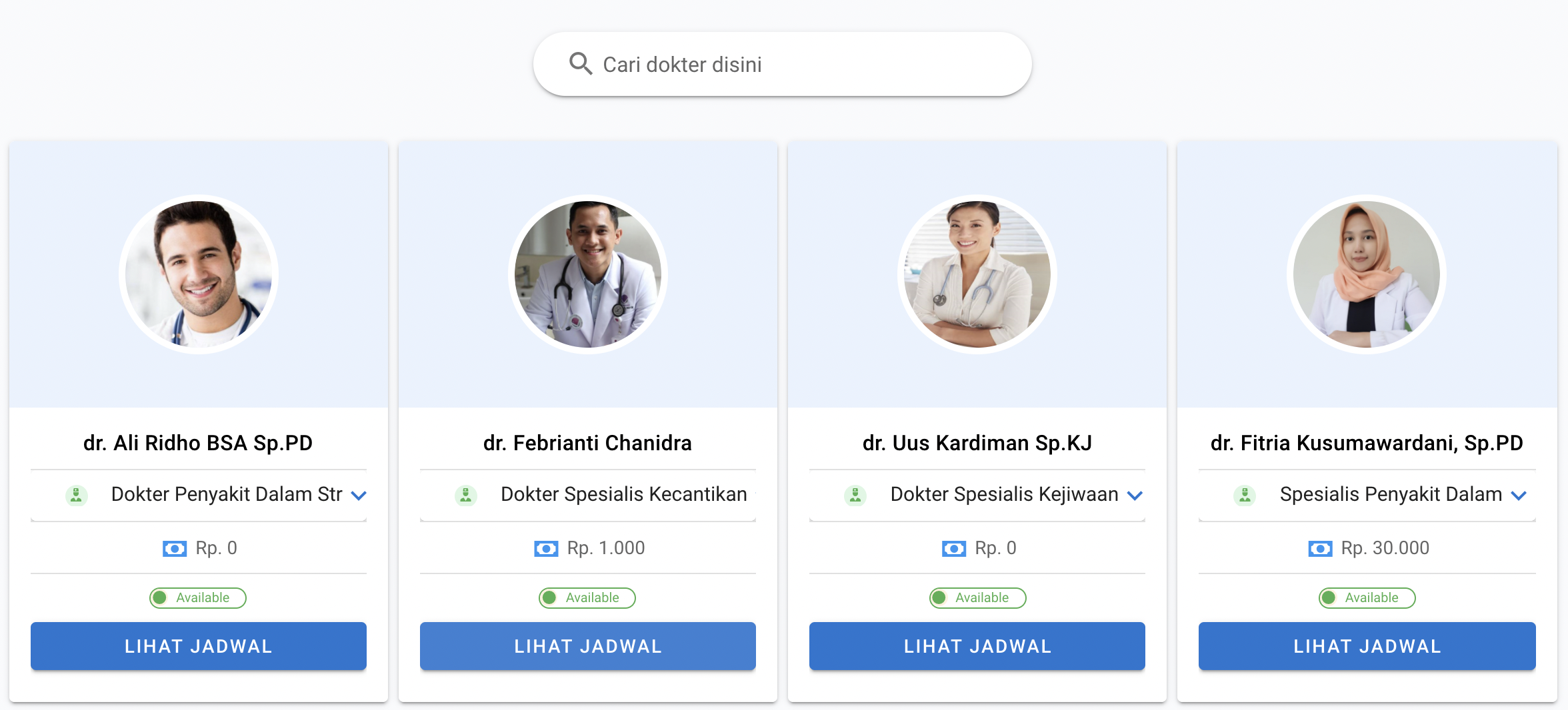 Pilih dokter